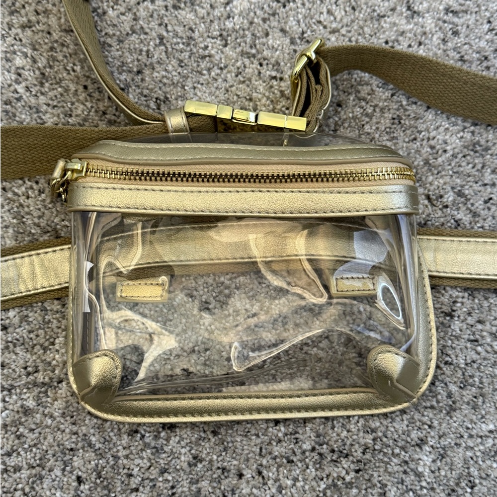 Clear Gold Crossbody Bag